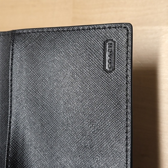 {Coach} Park Leather Turn lock Slim Envelope Wallet & Checkbook Holder - Picture 10 of 13